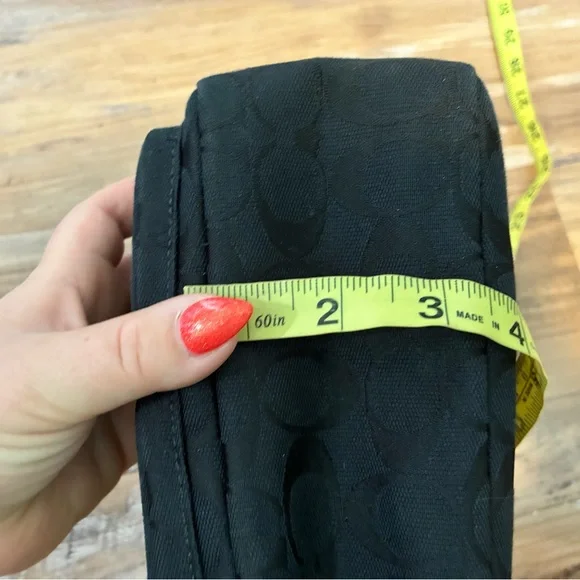 Coach Vintage Y2K MINI Black Satchel Purse Women's Handbag Jaquard Canvas Sig C - Picture 12 of 14